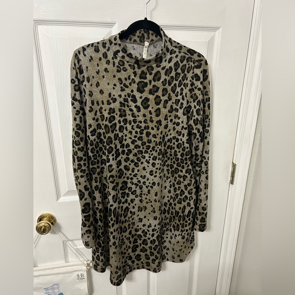 MTS Leopard Print Mini Dress